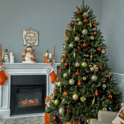 6.5 ft. Pre-Lit Dunhill Fir Tree with Multicolor Lights