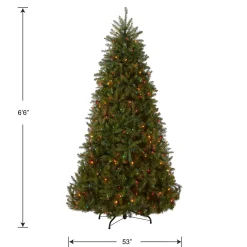 6.5 ft. Pre-Lit Dunhill Fir Tree with Multicolor Lights