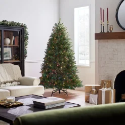 6.5 ft. Pre-Lit Dunhill Fir Tree with Multicolor Lights