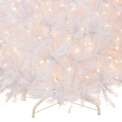 9 ft. Pre-Lit Dunhill Fir White Tree with Clear Lights