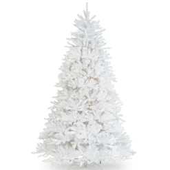 9 ft. Pre-Lit Dunhill Fir White Tree with Clear Lights