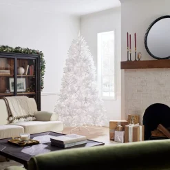 7.5 ft. Pre-Lit Dunhill Fir White Tree with Clear Lights