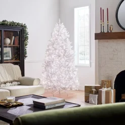 6.5 ft. Pre-Lit Dunhill Fir White Tree with Clear Lights