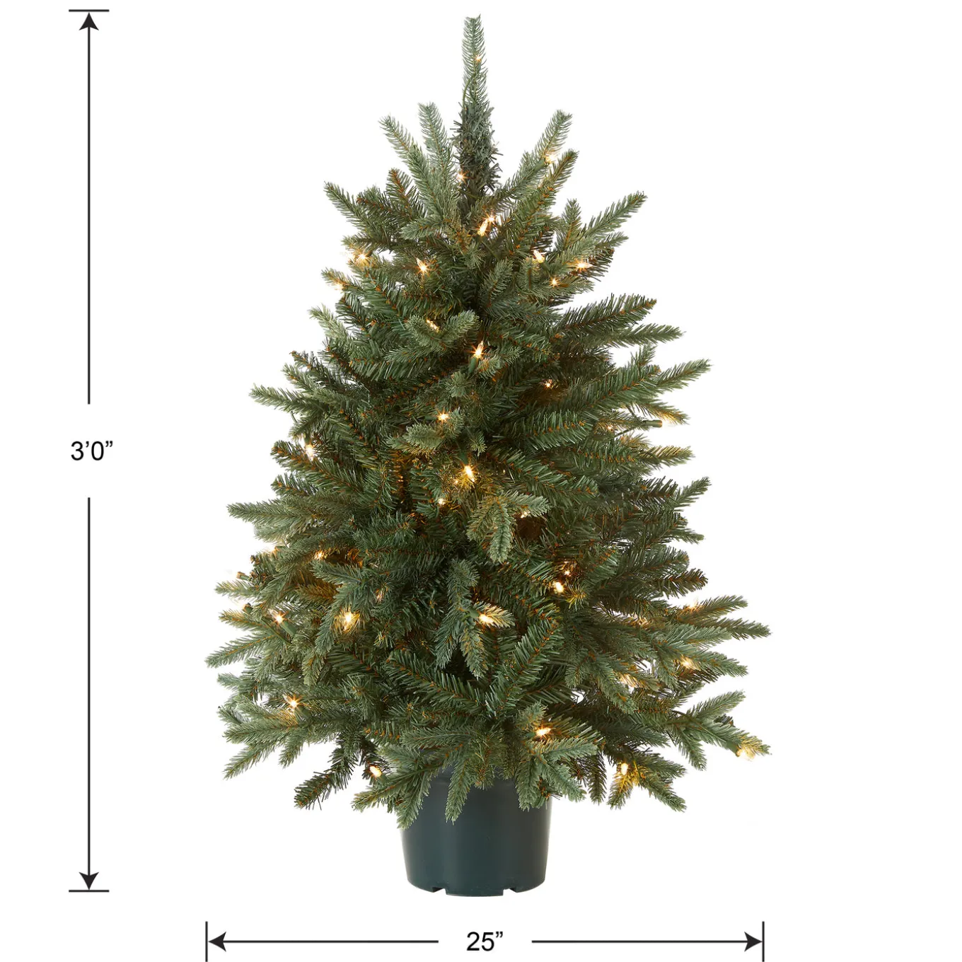 3 ft. Pre-Lit Everyday Collection Tree with Clear Lights
