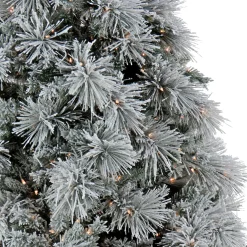 7.5 ft. Pre-Lit Flocked Bavarian Pine Tree