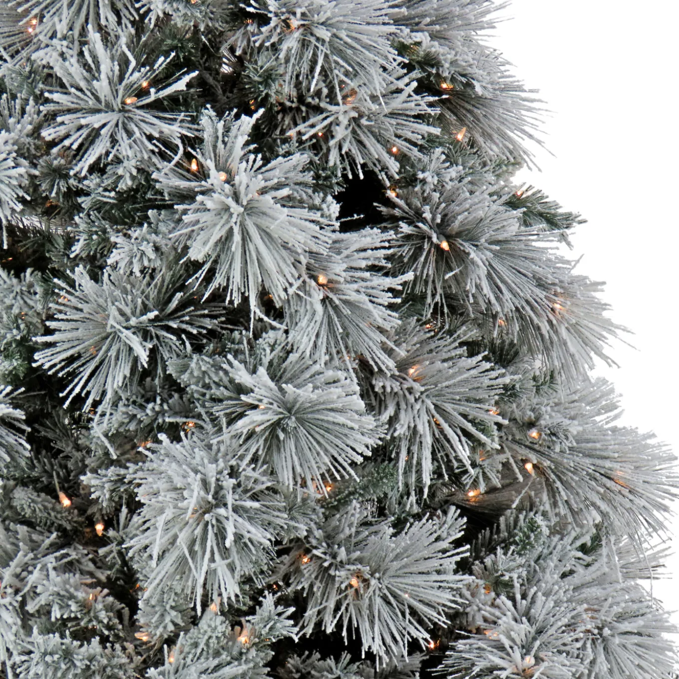 7.5 ft. Pre-Lit Flocked Bavarian Pine Tree