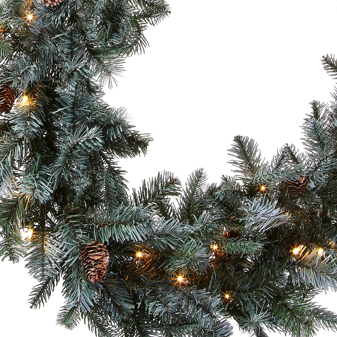 9 ft. Pre-Lit Frosted Arctic Spruce Garland with Clear Lights