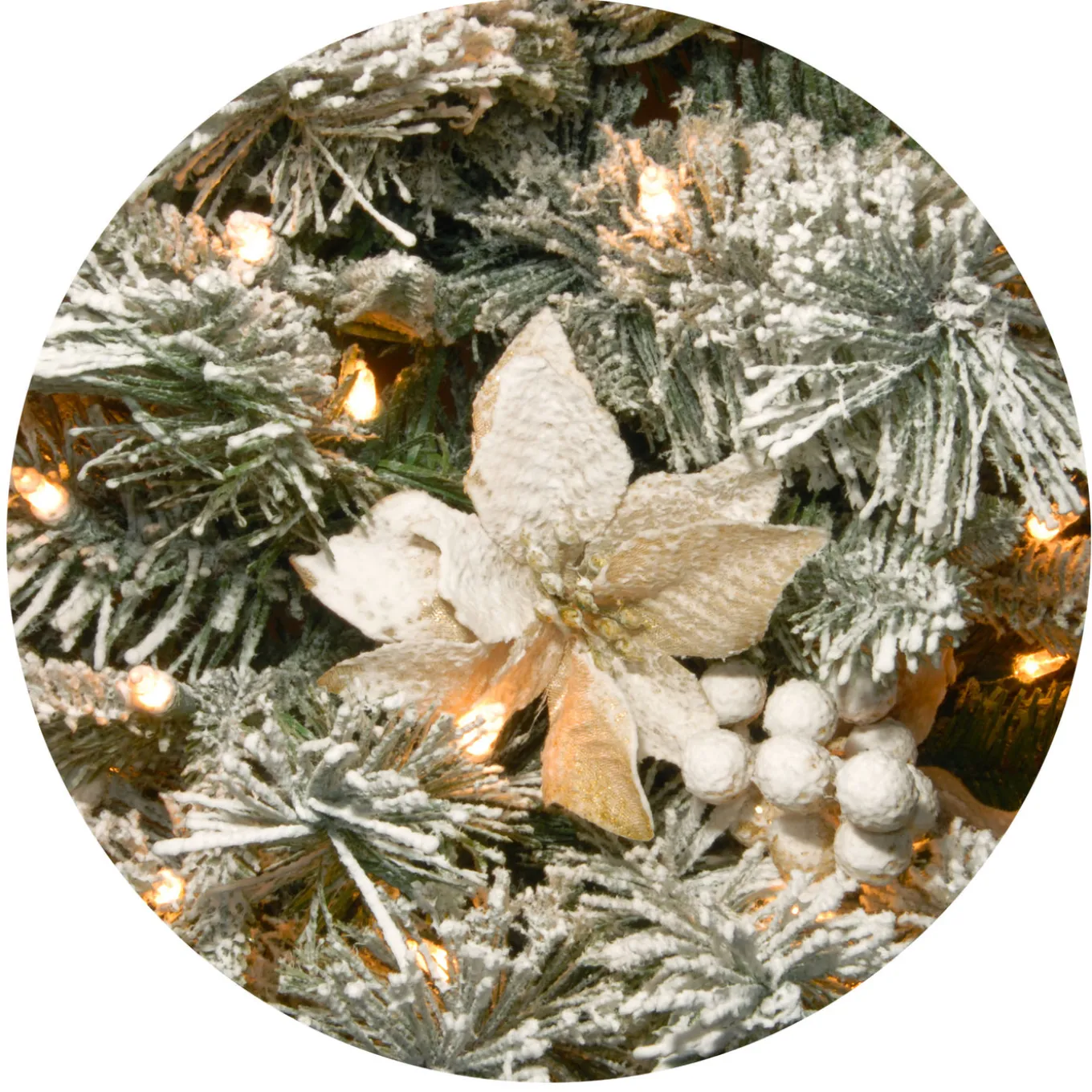 6 ft. Pre-Lit Frosted Colonial Slim Half Tree with Clear Lights