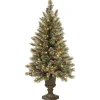 4 ft. Pre-Lit Glittery Bristle Tree with Clear Lights