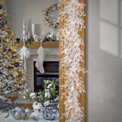 6 ft. Pre-Lit HGTV Home Collection Christmas by the Sea Coral Garland