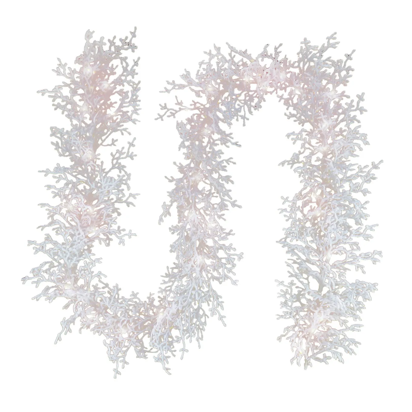 9 ft. Pre-Lit HGTV Home Collection Christmas by the Sea Coral Garland