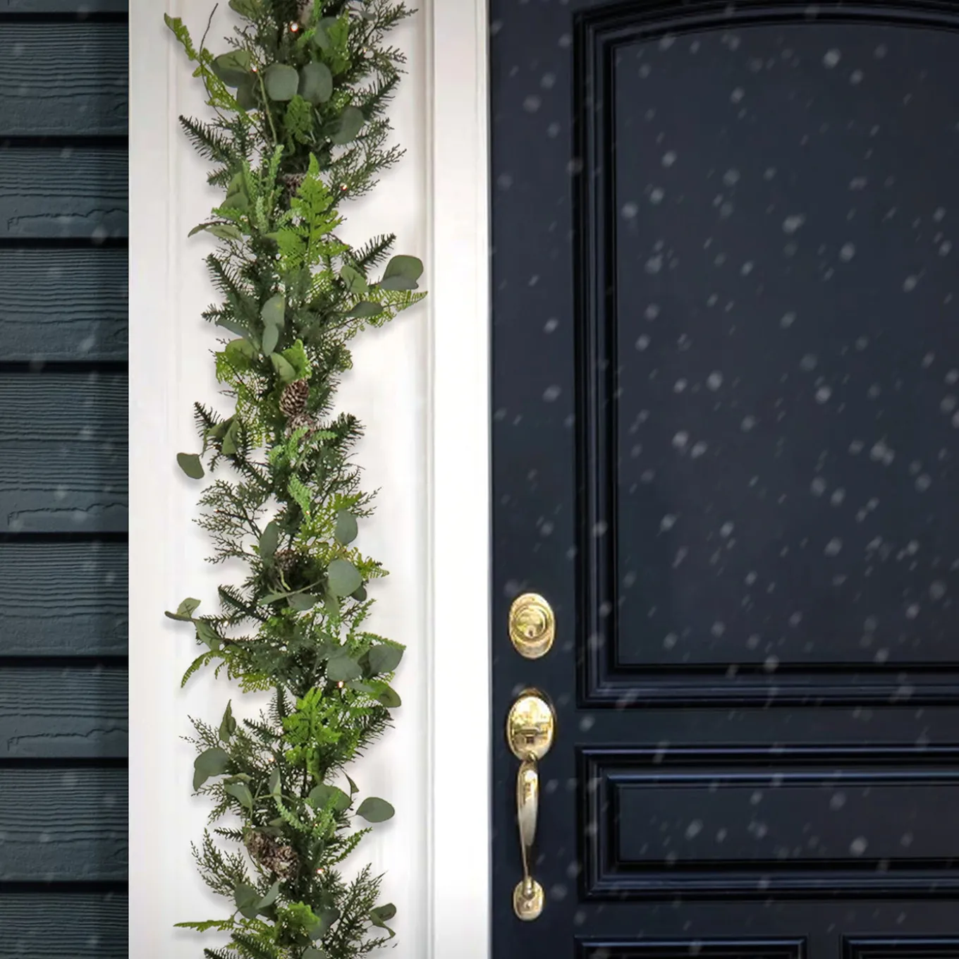 9 ft. Pre-Lit HGTV Home Collection Winter Garden Garland