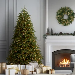 6.5 ft. Pre-Lit Jersey Fraser Fir Medium Tree with Clear Lights