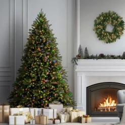 6.5 ft. Pre-Lit Jersey Fraser Fir Tree with Multicolor Lights