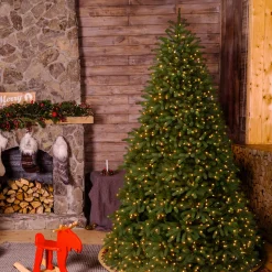 10 ft. Pre-Lit Jersey Fraser Fir Medium Tree with Dual Color LED Lights