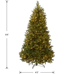 6.5 ft. Pre-Lit Jersey Fraser Fir Medium Tree with Dual Color LED Lights