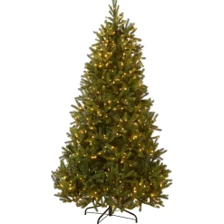 7.5 ft. Pre-Lit Jersey Fraser Fir Medium Tree with Dual Color LED Lights