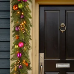 6 ft. Pre-Lit Kaleidoscope Garland with Warm White LED Lights
