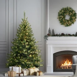 6 ft. Pre-Lit Kincaid Spruce Tree with Clear Lights