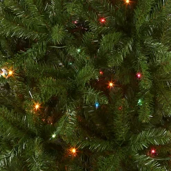 6.5 ft. Pre-Lit Kingswood Fir Pencil Tree with Multicolor Lights
