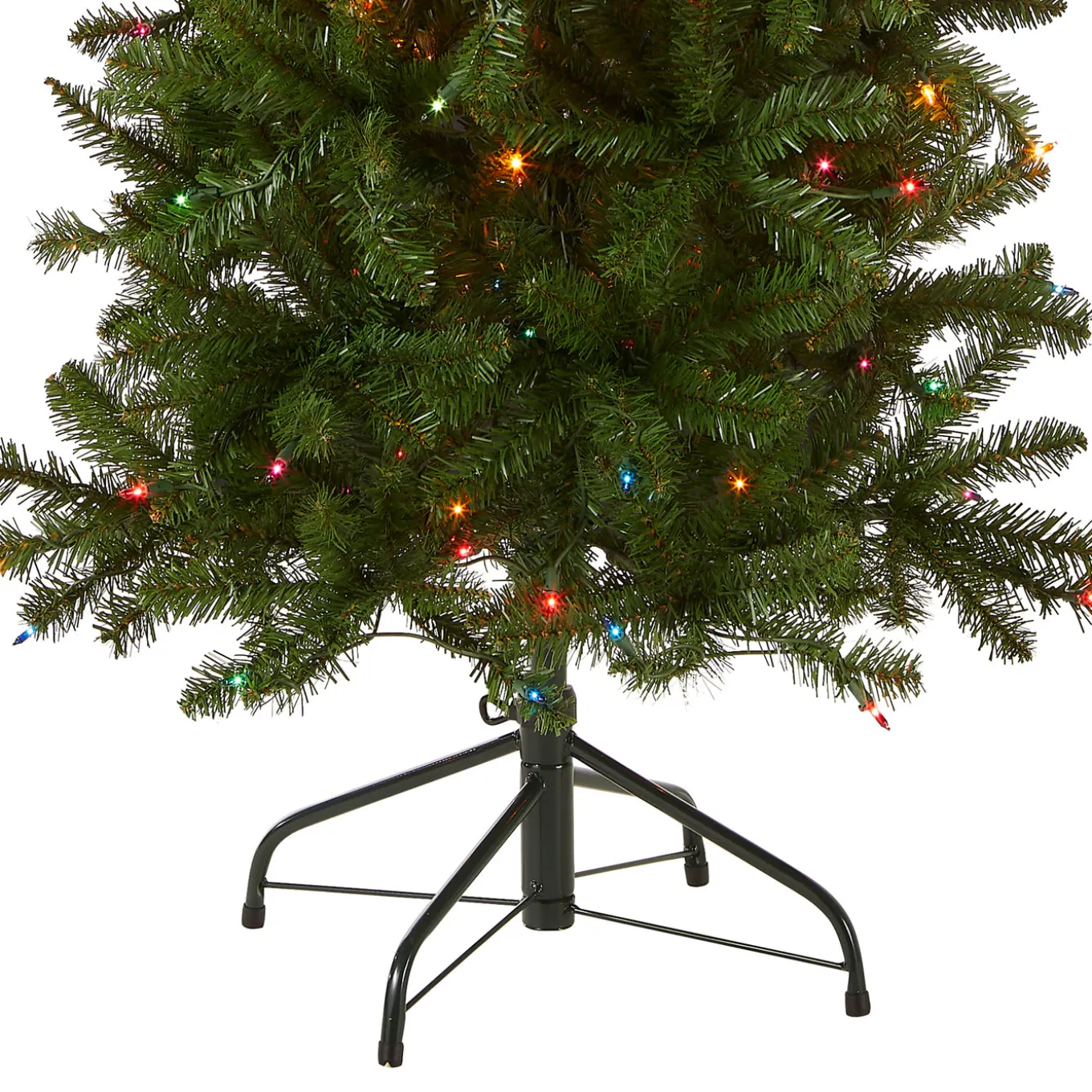 6.5 ft. Pre-Lit Kingswood Fir Pencil Tree with Multicolor Lights
