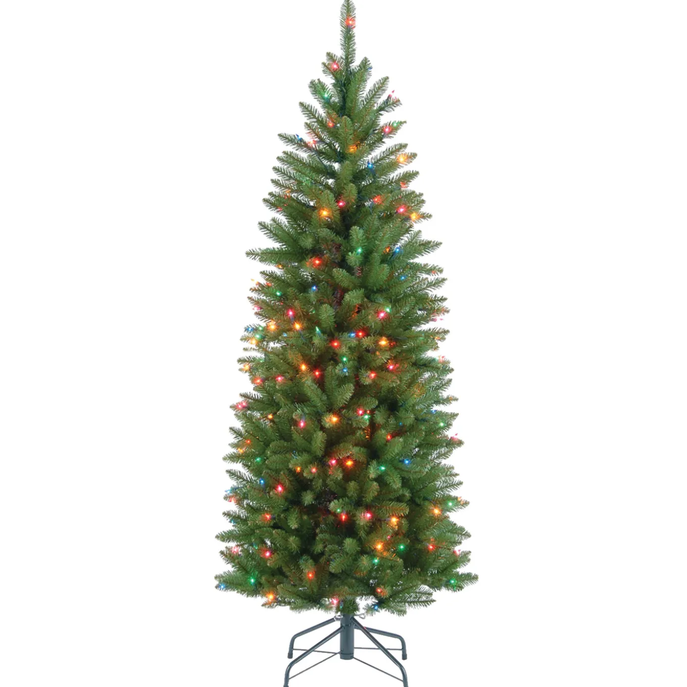 4.5 ft. Pre-Lit Kingswood Fir Pencil Tree with Multicolor Lights