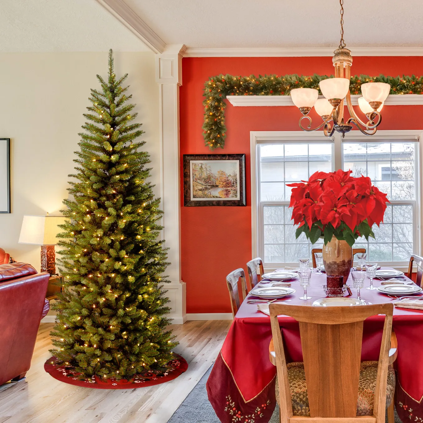 6 ft. Pre-Lit Kingswood Fir Pencil Tree with Clear Lights