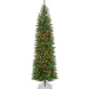 7 ft. Pre-Lit Kingswood Fir Pencil Tree with Multicolor Lights