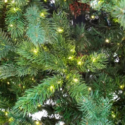 9 ft. Pre-Lit Lark Pine Medium Tree with Warm White LED Rice Lights