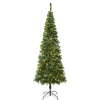 7.5 ft. Pre-Lit Linden Spruce Slim Tree with LED Lights