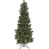 7.5 ft. Pre-Lit Meadowlark Pencil Tree with Clear Lights