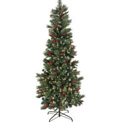 7.5 ft. Pre-Lit Meadowlark Pencil Tree with Clear Lights