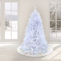 7.5 ft. Pre-Lit Millville White Tree with PowerConnect Warm White LED Lights