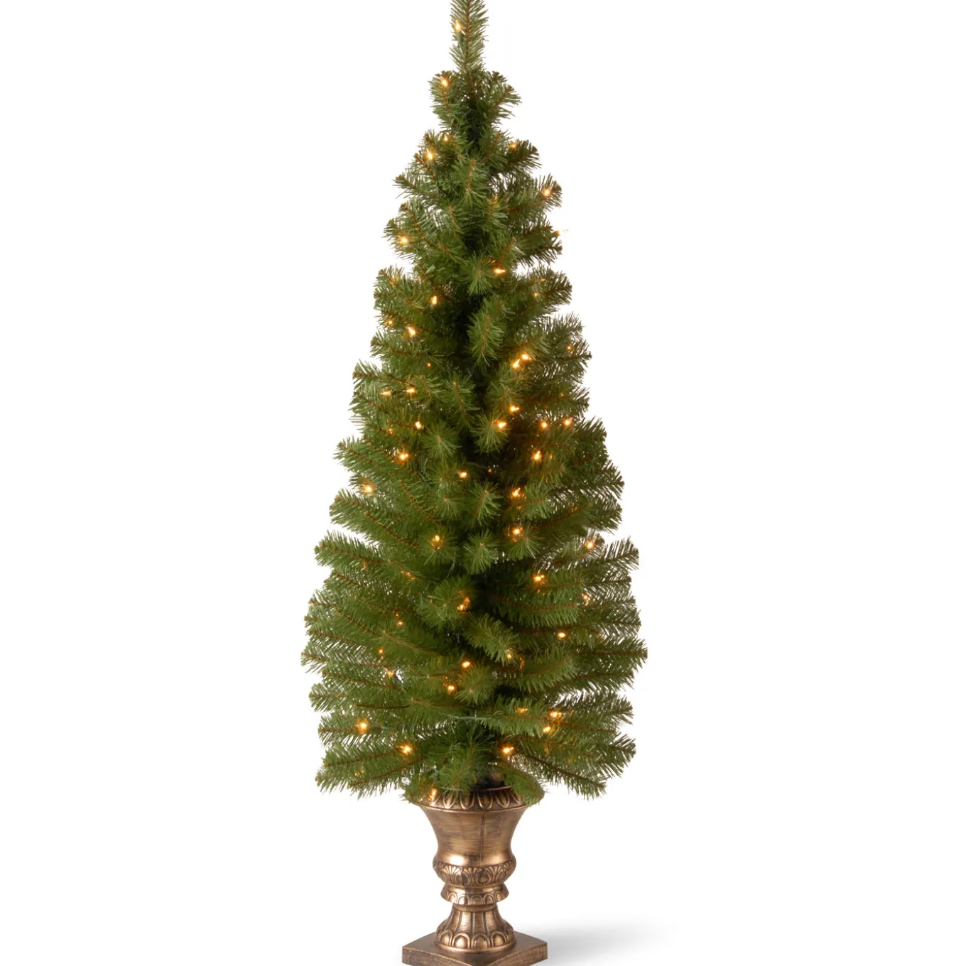 5 ft. Pre-Lit Montclair Spruce Slim Tree with Clear Lights