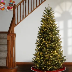 7.5 ft. Pre-Lit Natural Fraser Fir Slim Tree with Clear Lights