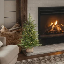 3 ft. Pre-Lit Nordic Spruce Tree with Clear Lights