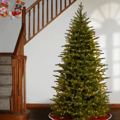 7.5 ft. Pre-Lit Nordic Spruce Slim Tree with Clear Lights