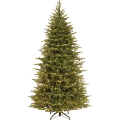 7.5 ft. Pre-Lit Nordic Spruce Slim Tree with Clear Lights