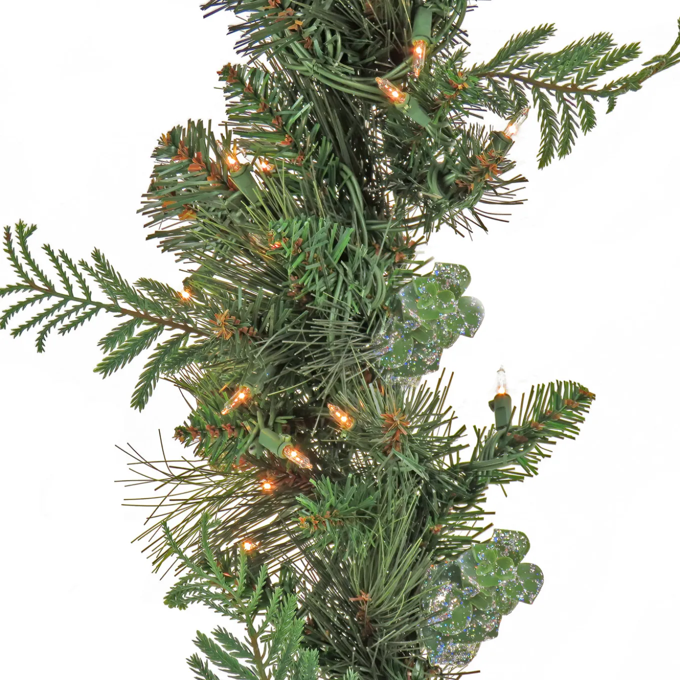 9 ft. Pre-Lit North Conway Garland with Clear Lights