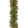 9 ft. Pre-Lit North Valley Spruce Garland with Dual Color LED Lights