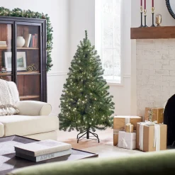 5 ft. Pre-Lit North Valley Spruce Tree with Clear Lights