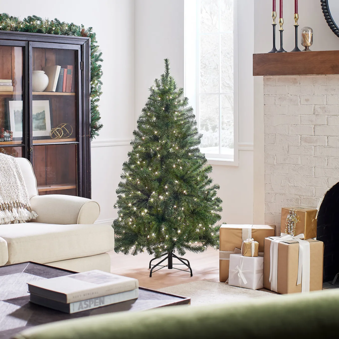 5 ft. Pre-Lit North Valley Spruce Tree with Clear Lights