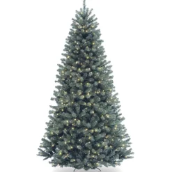 7.5 ft. Pre-Lit North Valley Spruce Blue Tree with Clear Lights