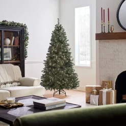 6.5 ft. Pre-Lit North Valley Spruce Blue Tree with Clear Lights