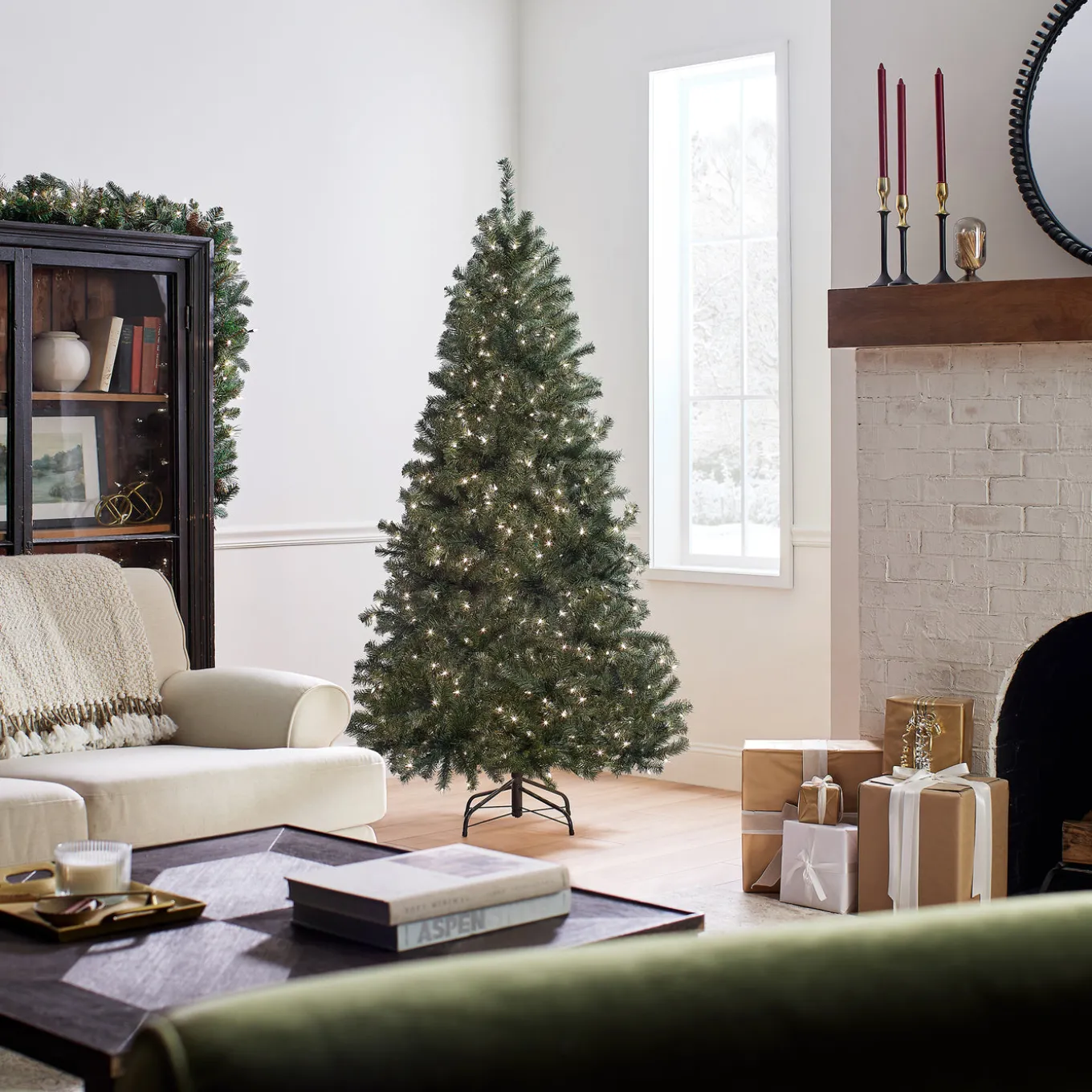 6.5 ft. Pre-Lit North Valley Spruce Blue Tree with Clear Lights