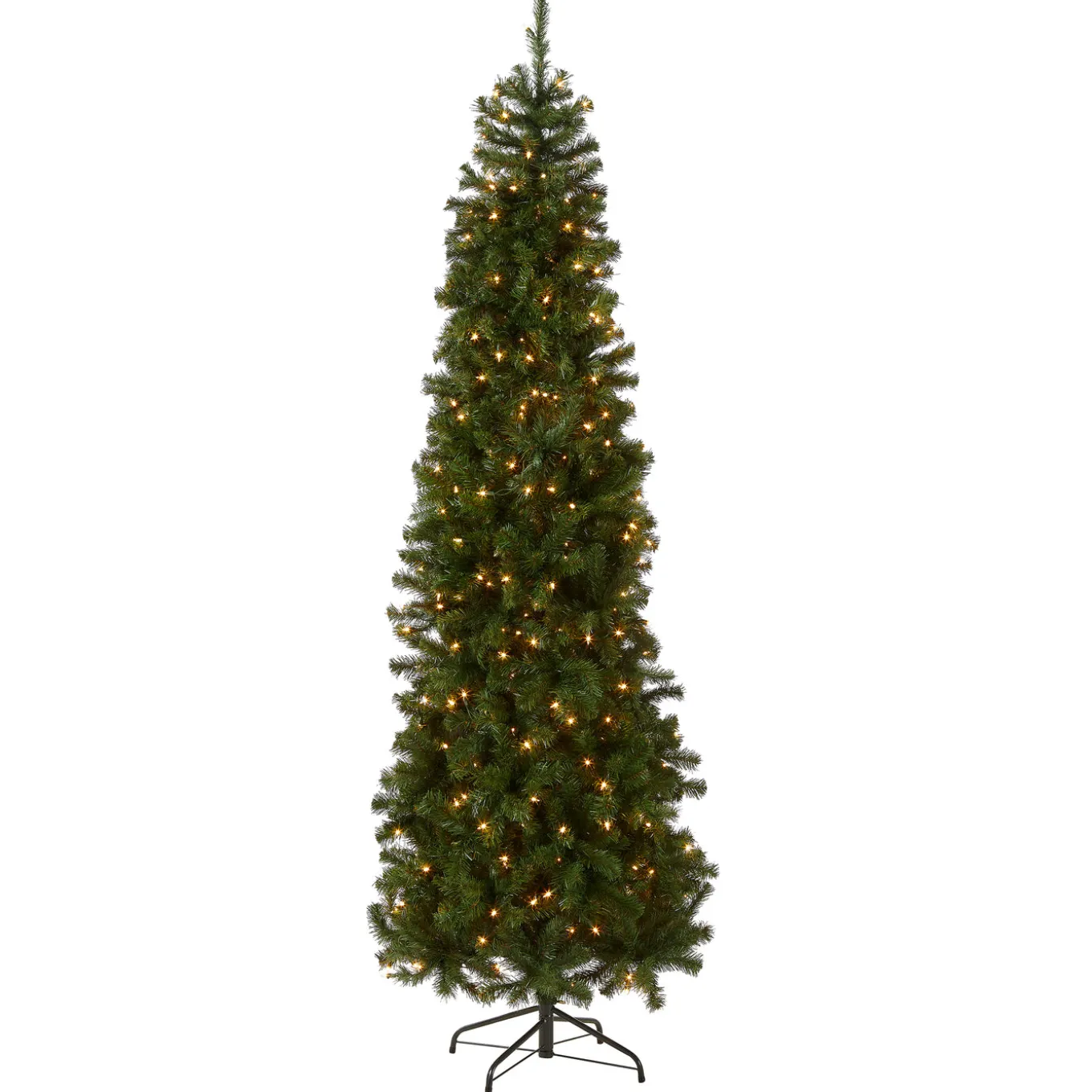 7.5 ft. Pre-Lit North Valley Spruce Pencil Slim Tree with Clear Lights
