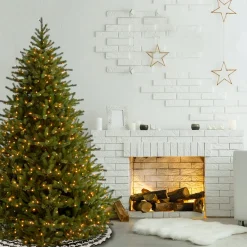 6.5 ft. Pre-Lit Norway Spruce Tree with Clear Lights