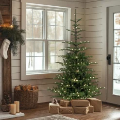 6.5 ft. Pre-Lit Norwegian Spruce Tree with Clear Lights