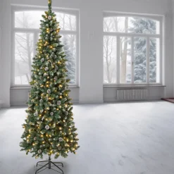 7.5 ft. Pre-Lit Oakley Hills Slim Tree with LED Lights