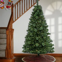 7.5 ft. Pre-Lit Ontaria Pine Tree with LED Lights